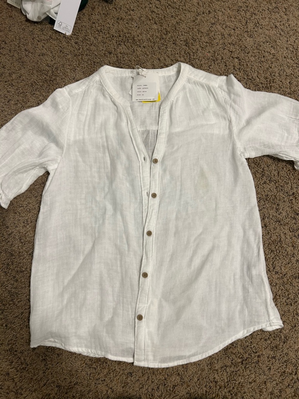 beachlunchlounge White Jemma Linen Shirt